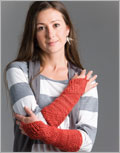 Axiomatic Mitts knitting pattern, Mitts, Fingerless mitts, Short-rows, Twisted stitches, Cables, Provisional cast-on