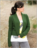 Balsam Jacket knitting pattern, Cardigan, Jacket, Set-in sleeves, Plus sizes, Three needle bind-off
