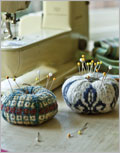 Fleur-de-Lis and Cearnog Pincushions knit, pincushion, wool, roving, decorative