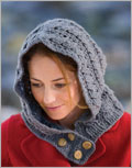Pinebark Hood crochet, pattern, hood, drape, romantic, beginner