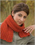 Twisting Vines Scarf crochet, pattern, cable, easy, scarf