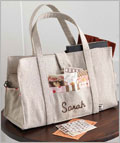 Patchwork Linen Handbag