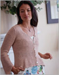 V-Yoke Cardigan knit cardigan, ruffled cardigan, ribbed cardigan, raglan, angora, 