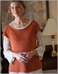 Heliotropic Pullover knit, pattern, pullover, sweater, slip stitch, linen, drape, yoke