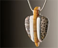 Sectioned Stone and Silver Pendant
