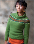 Solveig Yoke seamless yoke, fair isle, waist shaping, cowl, knit, pattern, sweater, pullover, yoke