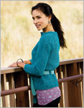 Bälte Cardigan knit, pattern, pullover, sweater, raglan shaping, lace, yoke