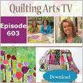 Quilting Arts TV, Episode 603 - Surface Design Explorations (Video Download) quilting arts tv, QATV, surface design, jane dunnewold, susie monday, Pokey, water-soluble, polymer medium, stencil, stamp