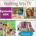 Quilting Arts TV, Episode 604 - Fashion Forward (Video Download) quilting arts tv, QATV, fashion forward, Liz Kettle, Lindsay Mason, Andrea Bishop, accessory, software, free-form machine embroidery