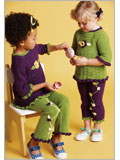 Hannah & Hallie Play Sets crochet, knit, pattern, play set, pants, top, children, kids