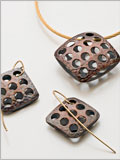Punched Copper Earrings