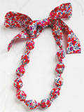 Fabulous Fabric Necklace mixed media jewelry, resin, cold connections, fabric, polymer clay, mixed media, jewelry
