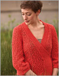Coral Cardigan knit, pattern, knitting pattern, cardigan, wrap, jacket, top, lace, knitted lace