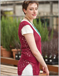 Cobblestone Vest knit, pattern, vest, tunic, pullover, top, mesh vest, belted, knitting pattern