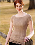 Pinecone Top Interweave Crochet, Interweave Crochet Summer 2011, thread crochet, Anastasia Cruz, crocheted top, crochet pattern