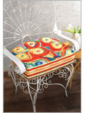 Artful Embroidery Chair Cushion