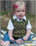 Parker River Vest Colorwork, Fair Isle, Interweave Knits, baby, Vest, child, Elinor Brown, Interweave Knits Weekend 2011, stranded, knit pattern
