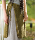 French Creek Skirt Knitscene, #4 - Medium, Intermediate, Crochet chain, Invisible-provisional cast-on, skirt, knitscene summer 2011, k3tog, wrap skirt, eyelet edging, p2tog tbl, p3tog tbl, Laura Birek