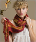 Shelburne Scarf Knitscene, Easy, Scarf, Beginner, garter stitch, Stripes, #2 – Fine, Amy Christoffers, Fringe, knitscene summer 2011 