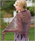 Loon Island Shawl Knitscene, Lace, Intermediate, Lace Knitting, Charts, Shawl, #0 - Laceweight, Sarah Fama, Triangular shawl, knitscene summer 2011