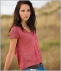 Rayleigh Tee Knitscene, Intermediate, #3 - Light, Backward-Loop Cast-On, cable, Mandy Moore, tee, Twisted Rib, M1L, M1R, M1P, knitscene summer 2011, Sailor collar