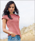 Joule Pullover Knitscene, Easy, #4 – Medium, cap sleeves, tee, Mercedes Tarasovich-Clark, knitscene summer 2011, Neckline edging, Deep-v back detail