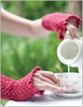Sense and Fashion Handwarmers knitting pattern, fingerless mitts, handwarmers, lace, lace knitting, easy lace