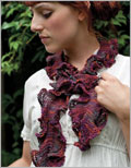 Variation Scarf knitting pattern, scarf, lace, crochet, picot, picot crochet, short-rows, ruffles