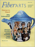 Fiberarts, September/October 2010 (Pre-Order) fiber art, humor, Jane Waggoner Deschner, handstitched, found photos, machine stitching, Cindy Hickok, wearables, Janice Jakielski, installation, Ernesto Neto, Fiberart International 2010, social networking for artists, Zoe Sheehan Saldana, handmade paper, Karina Bergmans 