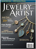 Lapidary Journal Jewelry Artist, January 2009 stone setting, jewelry making tools, jewelry making projects, jewelry etching techniques, metal clay projects, earring project, cabochon cutting, fused wire