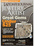 Lapidary Journal Jewelry Artist, January 2010 stone setting, jewelry making tools, jewelry making projects, jewelry etching techniques, metal clay projects, earring project, cabochon cutting, fused wire