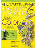Lapidary Journal Jewelry Artist, August 2010 micro torch, how to solder, bezel setting, selling your jewelry, photography basics, chain maille bracelet, metal clay, mixed media jewelry, faceting, jump rings