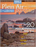 Plein Air Painting, Spring 2011 Plein Air magazine 2010, Mastering Plein Air Painting in Acrylics with Marcia Burtt, Mastering Plein Air in Oil with Frank Serrano  