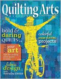 Quilting Arts, October/November 2010  Quilting Arts, Pokey, art quilts, thread sketching, surface design, embellishing, selling artwork, digital imagery, screen printing, needle felting