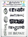 Words Rubber Stamp