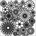 Flower Frenzy 12" Stencil 