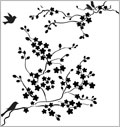 Cherry Blossom 12 x 12 Inch Stencil