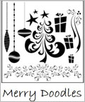 Merry Doodle 12 Inch Stencil
