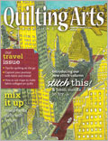 Quilting Arts February/March 2011 Quilting Arts, Pokey, art quilts, art quilting, free-motion quilting, machine quilting, free-motion machine quilting, surface design, screen printing, group art exhibit