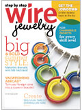Step by Step Wire Jewelry, June/July 2010 wire jewelry, wire coiling, wire wrapping, bridal necklace, swarovski crystals, chain maille, foreign coins, wire bracelets, wire necklaces, wire earrings