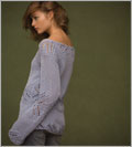 Side-to-Side Lace Motif Pullover 