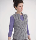 Crossed Ribs Vest tahki stacy charles, patterns, knitting patterns, knitted bag instructions, knitting instructions, knitting patterns