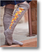 Intarsia Knitting Patterns: Art Deco Argyle Stockings
