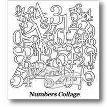 Numbers Collage12" Stencil