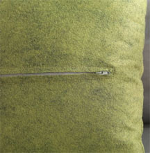 An easy zipper creates a clean, closed pillow back. An easy zipper creates a clean, closed pillow back.