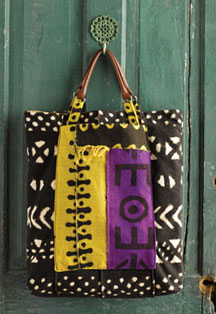 Mudcloth Tote, designed by Zelda Grant. Mudcloth Tote, designed by Zelda Grant.