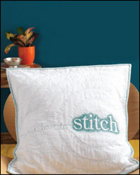 Quilted Text Pillow
