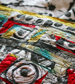 Alisa Burke combines dynamic stitching with a playful use of color. Alisa Burke combines dynamic stitching with a playful use of color.