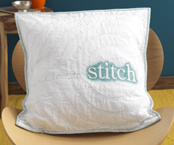 Quilted Text Pillow designed by Missy Shepler. Quilted Text Pillow designed by Missy Shepler.