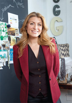 Genevieve's chalkboard wall serves as an inspiration board and a space for brainstorming. Genevieve's chalkboard wall serves as an inspiration board and a space for brainstorming.